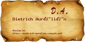 Dietrich Aurélián névjegykártya